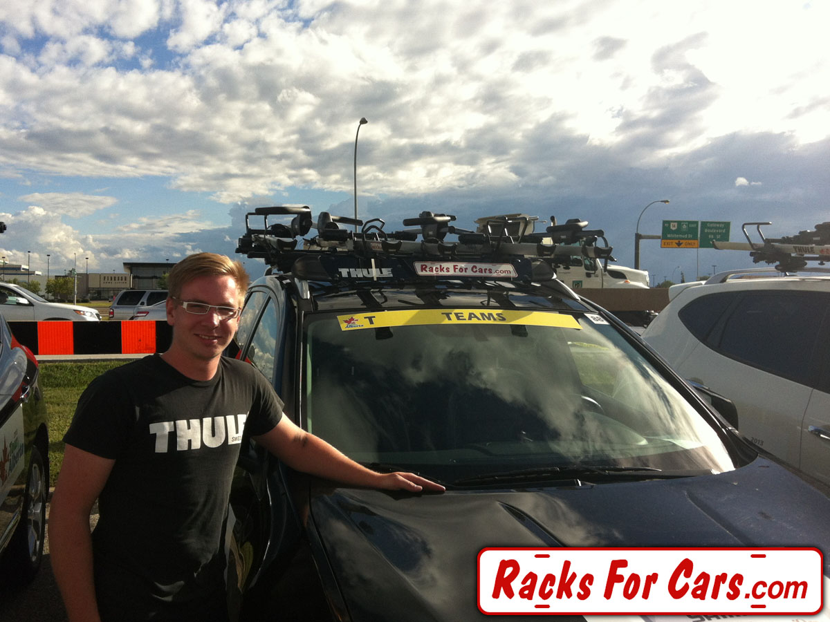 Racking up the Tour of Alberta team vehicles Racks For Cars Edmonton